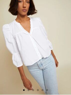 NEW Nation LTD White Geneva Blouse